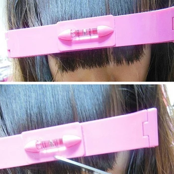 2 БР./КОМПЛ. Направи си САМ Women Hair Trimmer Fringe Cut Tool Clipper Comb Guide For Сладко Hair Bang Level Ruler Аксесоари За коса