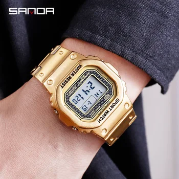 На BIANA Men ' s Watch Top Brand Luxury LED Digital Watch Мъжки Военни Водоустойчив спортен Часовник G style Мъжки Часовник Relogio Masculino