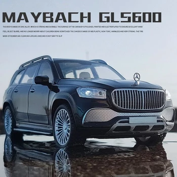 1/24 Maybachs GLS class GLS600 Alloy Car Model Diecasts Metal Toy Car Model Collection Sound Light Simulation Car Детски Играчки Gift