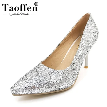 TAOFFEN дамски обувки на висок ток, обувки с модерна дама с остър нос дамски обувки на токчета P10911 30-43
