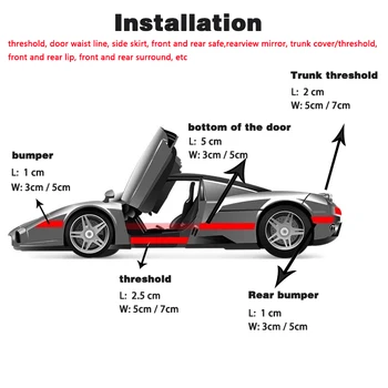 Универсални Автомобилни Стикери 5D Carbon Fiber Rubber Стайлинг Door Sill Protector Стоки За KIA BMW Audi Mazda Ford Hyundai Аксесоари