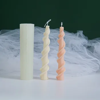 Свещ Мухъл Цилиндрична Пластмасова Свещ Мухъл Сам Спирала Свещ Като Свещ Форма Домашен Декор на Ароматерапия за производство на свещи