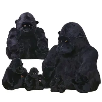 плюшен играчка мека кукла карикатура моделиране на животни шимпанзетата черна маймуна орангутан детска приказка преди лягане един спящ подарък 1 бр.
