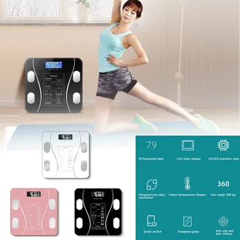 Везни за Баня Body Fat Floor Scale Smart Wireless Digital Weight Body Composition Analyzer С Приложение За Смартфон Bluetooth