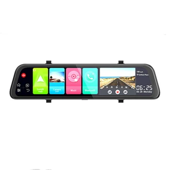 Един dashcam Автомобилен ВИДЕОРЕКОРДЕР Android 4G 12 Инча Огледало за Обратно виждане HD 1080P GPS Навигация Авто Dvr Dash Cam Камера ADAS WIFI