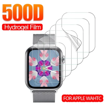 Пълно Покритие на екран Протектор за Apple Watch 3 4 5 6 SE За iWatch 2 1 42 мм 44 мм 38 мм 40 мм Гидрогелевая Защитно Фолио (Без Стъкло)