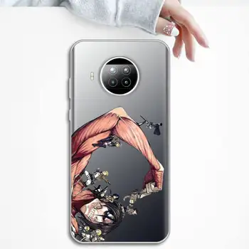 Аниме Attack on Титан Калъф за телефон Прозрачен за Xiaomi mi Redmi note 10 t 8 9 pro lite 11 Samsung S 8 9 10 20 plus ultra