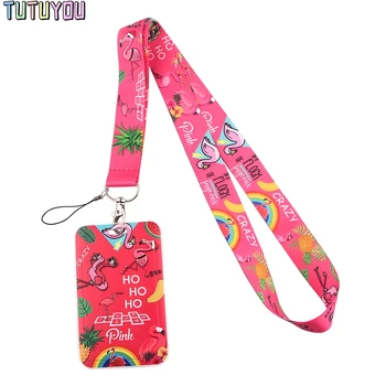 1pc PC2735 Yellow Bird Cat Cartoon Card Holder ID Holder Bus Card Holder Staff Card With Phone Lanyard For Student Workers