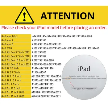 Калъф за таблет Apple Mini 1/2/3/4/5/iPad 2 3 4/5 6 7-8 / iPad Air 1 2 3 4 Пластмасови таблет с твърда задната обвивка+Безплатна стилус