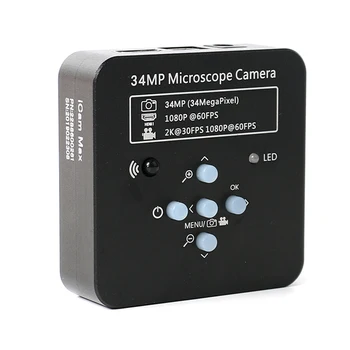 2K 34MP 1080P 60FPS HDMI USB Видео Микроскоп, Камера 130X 200X Увеличение C за Монтиране на Обектива Led светлина За Получаване на Цифрови Изображения