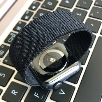 Solo Loop каишка за Apple Watch band 44 мм 40 мм 38 мм 42 мм Еластичен найлон каишка за часовник гривна correa apple Watch серия 6 SE 5 4 3