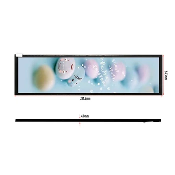 Оригинален 8,8-инчов 1920x480 LCD екран HSD088IPW1-B00 60hz Mipi USB контролер Такса