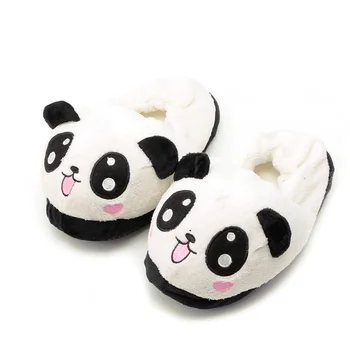 Mignon Yeux Panda Femmes Pantoufles Belle Cartoon Indoor Accueil Soft Shoes F3MD