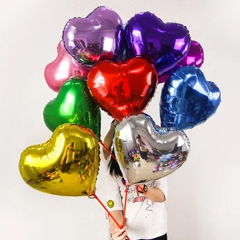 Червен 5 бр. 5/10 см Сърцето балони Надуваем Гелиевый Топка Сватба Рожден Ден на Коледно парти Декор балон сърце фолио мини
