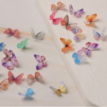 10/30pcs 3D Butterfly Nail Decoration Jewelry Blue Pink Цветна Украса на Пеперудата, за САМ маникюр Extension Аксесоари