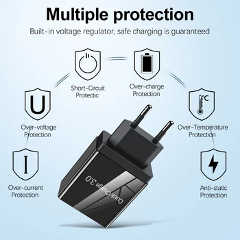 Бързо зареждане на 3.0 QC 3.0 USB Зарядно Устройство За Стена мобилен Телефон Бързо Зарядно Устройство За iPhone 11 X XS 8 7 Samsung S8 USB Адаптер