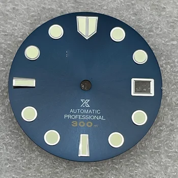 Часовници резервни Части, 28,5 мм, Син Циферблат Светещи Маркери Циферблат Подходящ За NH35 Механизъм за самостоятелно ликвидация