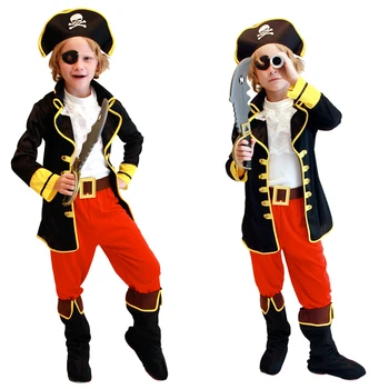 Хелоуин Бебета Момчета Пират С Шапка Костюм Cosplay Комплекти, За Деца, Рожден Ден Училище Карнавал Страна На Карнавалните Костюми