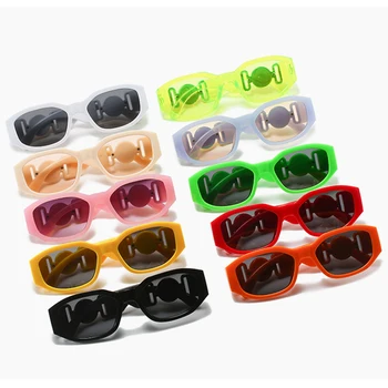 Марка Малка Квадратна рамка дамски Слънчеви очила моден Дизайнер Луксозни Steampunk Слънчеви очила за Мъже Ретро Стил 2021 Очила