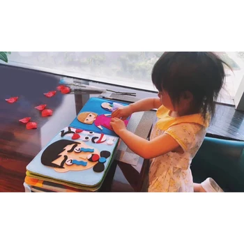 Моята Тиха книга ,Филцови Мека Тъканно книга ,Докосване и усещане, 3D Книга на Тъканта активност за бебета /деца, Обучение Сензорна книга
