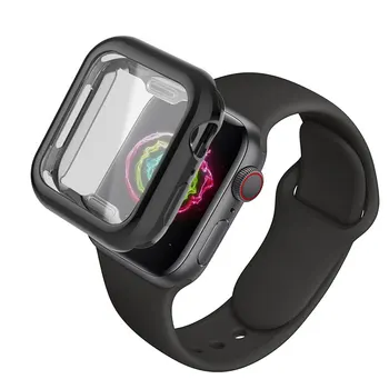 Калъф калъф за Apple Watch band 44 мм/40 мм за Apple watch 6 5 4 3 42 мм/38 мм iwatch screen protector Аксесоари силикон броня