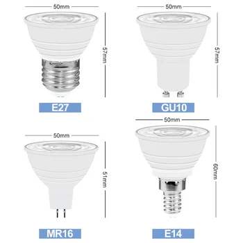220V RGB Лампара Led Smart Light Bulb E27 LED Лампа GU10 Фокус E14 Magic Bulb MR16 Ampul 15W Change Colorful Light For Home