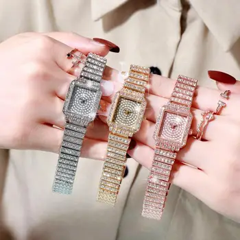 Нови дамски часовници Starry sky diamond неръждаема стомана, кварцов часовник, модни дамски бижута часовници relogio feminino