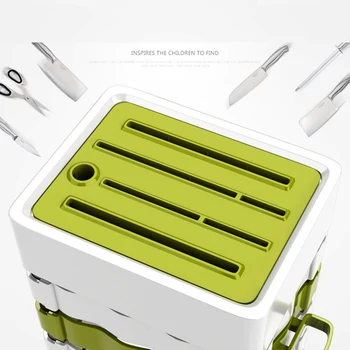 Eco-Friendly Plastic ПП Multifunction Чен Knife Holder Metal Ножици Organizer Tools Kitchen Knife Block Rack Desktop White