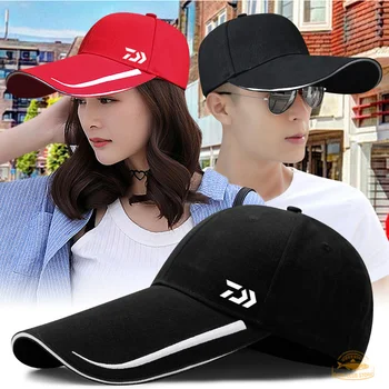 2020 Daiwa Fashion Fishing Sun Hat Men and Women Summer Sun Hat with Extended Brim Outdoor Riding Mountaineering Baseball Cap