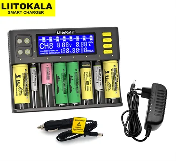 Liitokala Lii-600 Lii-S8 Lii-500 Lii-PD4 Lii-500S LCD 3.7 V 18650 18350 18500 21700 14500 26650 AA NiMH Литиевое Зарядно устройство