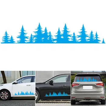 Нови 5 Цвята Борова Гора Автомобил Потребителски Винил Прозорци Графичен Стикер Планински Бряг Високо Качество На Външни Аксесоари