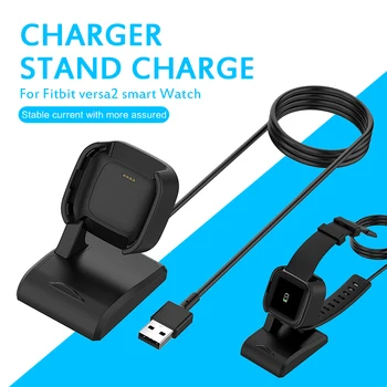 2in1mobile Phone Holder Fast Charging Cable Box For Fitbit Versa2 Smart Watch 1M Usb Charger Защитен Калъф