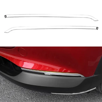 Топ!-Колата Хром Предна Противотуманная Фаровете Вежди Капак Завърши Стикер Гарнитура Украса Ленти за Mazda CX-30 CX30 2020 2021