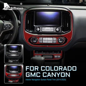 Въглеродни Влакна за GMC Canyon Chevrolet Colorado 2016 2017 2018 2019 2020 Аксесоари за интериорна Декорация Навигация на Екрана