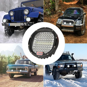 LED Off Road Work Light 300W Round 7 inch Combo Beam Driving Лампа Black Frame for Outdoor Personal Car Parts Decoration