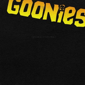 The Goonies Logo T Shirt Men Cotton Tshirt Unique Tee Върховете Short Sleeves Never Say Die Sloth Chunk Fratelli Skull Pirate T-shirt