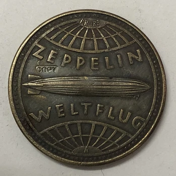 1929 Германия 5 Рейхсмарк Zeppelin; Проба стачка