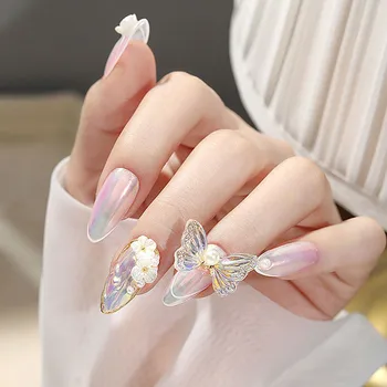 3D маникюр Butterfly Wing Jewelry Japanese Симфония Wave Strip САМ Design Glamour Nail Art Decoration Маникюр Аксесоари