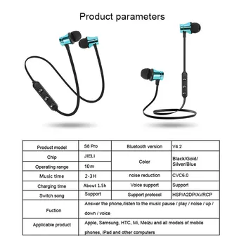 Нов Магнитен Безжична Bluetooth Слушалка В Ухото на Шийката на Каишка слушалки спортни Слушалки с Микрофон За iPhone, Samsung Xiaomi