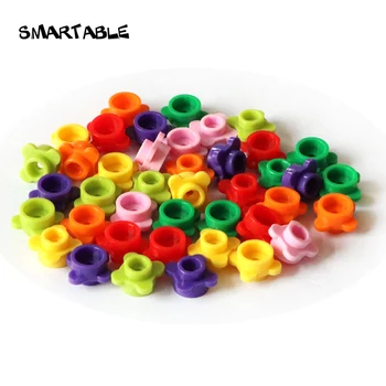 Smartable Plate 1x1 Round with Tabs Flowers Building Blocks Brick MOC Parts Toys For Kids Compatible 28573 / 33291 900шт/Лот