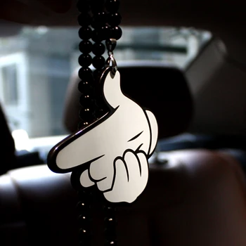Noizzy Fire Handgun Снимайте Gesture Micky Hand Car Auto Висулка Интериор Огледало за обратно виждане Украшение Виси Виси Чар, Стил на Автомобила