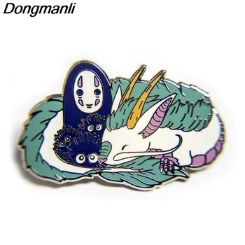 P5151 Dongmanli Dragon Hard Emal Pins Икона Раница Яка на ревера на Жените и Мъжете Аниме Бижута