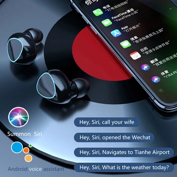 TWS Безжични Слушалки 2000 mah зарядно устройство ще захранване на Скоростната Стерео Спорт Водоустойчиви Слушалки за Bluetooth Слушалка С Микрофон за Телефон