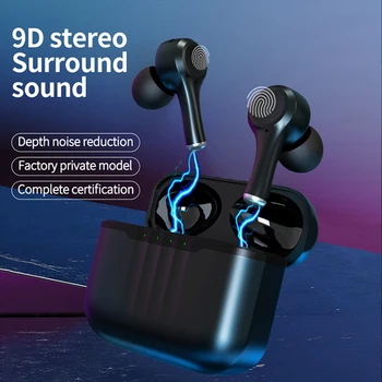 J7 TWS Безжични Bluetooth Слушалки 9D Стерео Слушалки Шумоподавляющие Слот Слушалки Спортни Водоустойчиви Слушалки С Микрофон
