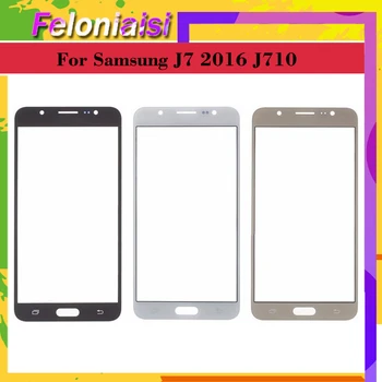 10 Бр./лот За Samsung Galaxy J7 2016 J710 J710F J710FN Сензорен Екран Външно Стъкло капацитивен Сензорен Екран Обектив, на Предния Панел