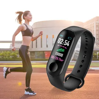 M3 Plus Smart Bracelet Heart Rate Blood Pressure Health Waterproof Smart Watch M3 Pro Bluetooth-съвместими Часовник Гривна