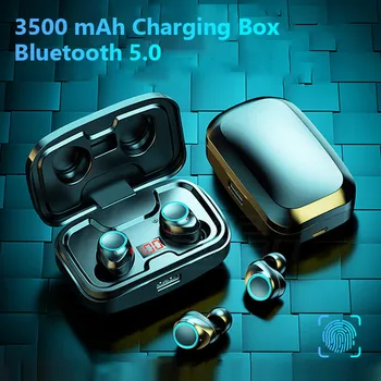 Безжични Слушалки Bluetooth 5.0 Сензорно Управление HD Стерео Слушалки Спортна Водоустойчива Слушалки Слушалки С Зарядно Калъф 3500 mah