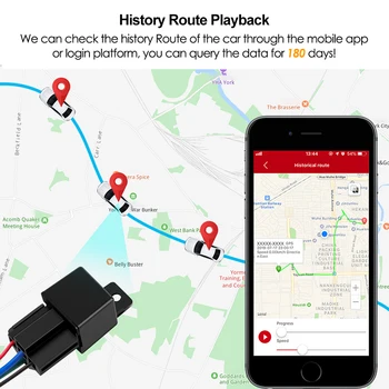 Мотоциклети САМ Mini Car Relay GPS Tracker Cut Off Oil Towed Away ACC Status SMS Alarm Locator Tracking System Free APP CJ730