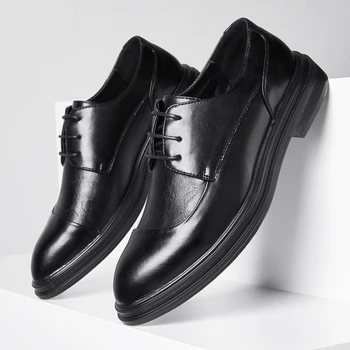 ZSAUAN Платформа на Британската Вечерна Мъжки обувки Джентълмен Винтажное Вечерна Рокля обувки на Италианската Мода 38 39 44 45 46 Размер