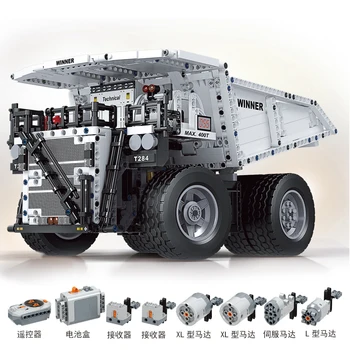 7119 7120 7121 Високотехнологичен RC Домакински Землеройная Техника за Изграждане на Камион Строителни Блокове на Мотора Мощност на Кола Играчки за Момче, Подарък
